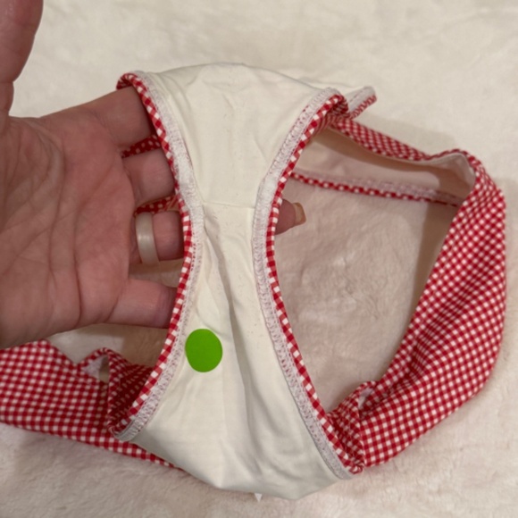 New! Frankies Bikinis Enzo Cheeky Bikini Bottom in Ladybug Gingham 31509 - Picture 9 of 13
